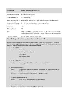 Unterrichtsbaustein: Projekt Oberflächenvergleichsmuster (ZIP-Datei)