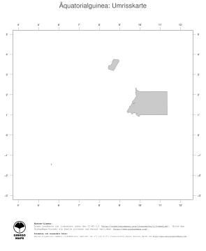 Karte: Landkarte Äquatorialguinea (Politische Staatsgrenzen)