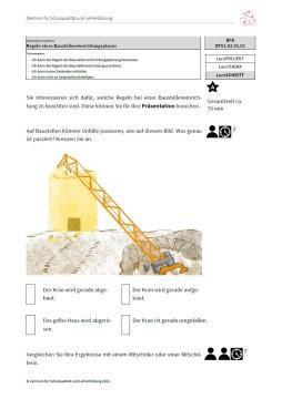 Arbeitsblatt: Regeln eines Baustelleneinrichtungsplanes (Niveau A | DOCX)
