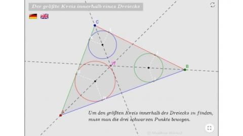 Interaktion: Kreise im Dreieck