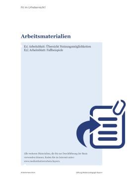 Veranschaulichung: Fit im Urheberrecht! Arbeitsblätter (zip-Datei)