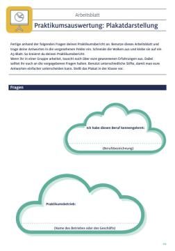 Arbeitsblatt: Auswertung Plakatdarstellung Betriebspraktikum | Arbeitsblatt