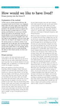 Unterrichtsbaustein: How would we like to have lived? - Dream journey text