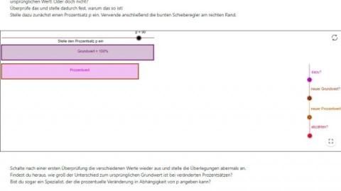 Interaktion: Überlegungen zur Prozentrechnung