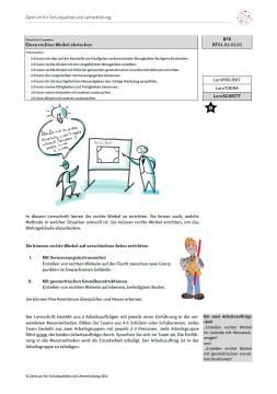 Arbeitsblatt: Einen rechten Winkel abstecken (Niveau B | PDF)