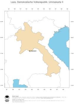 Karte: Landkarte Laos (Politische Staatsgrenzen und Hauptstadt)