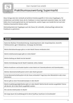 Unterrichtsbaustein: Auswertung Betriebspraktikum | gesamtes Material