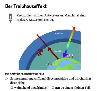 Arbeitsblatt: Arbeitsblatt zum Treibhauseffekt