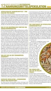Unterrichtsbaustein: Kleine Bühnen, große Themen - Infoblatt Nahrungsmittelspekulation