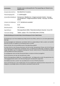 Unterrichtsbaustein: Planungsauftrag Badezimmer (ZIP-Datei)