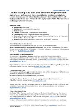 Unterrichtsbaustein: DigiBitS-Unterrichtseinheit: London Calling: Clip über eine Sehenswürdigkeit drehen (odt)