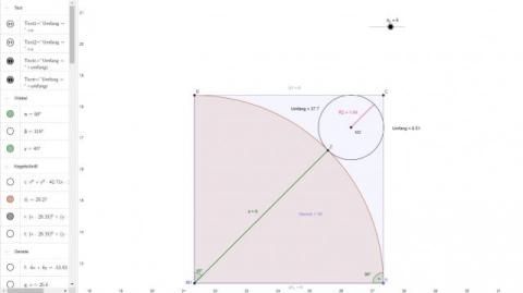 Interaktion: Pythagoras im Quadrat