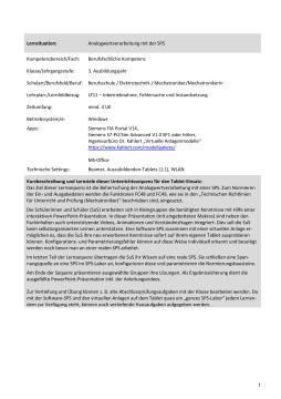 Unterrichtsbaustein: Analogwertverarbeitung mit der SPS (ZIP-Datei)