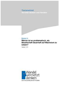 Unterrichtsplanung: Modul 4 | Warum ist es problematisch, als Gesellschaft dauerhaft auf Wachstum zu setzen?