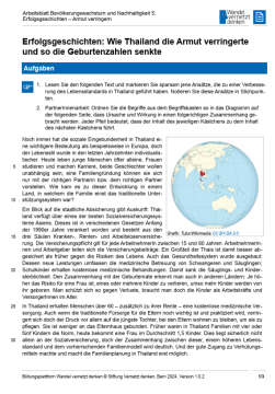 Arbeitsblatt: Modul 14 | Arbeitsblatt 5 "Erfolgsgeschichten: Wie Thailand die Armut verringerte und so die Geburtenzahlen senkte"