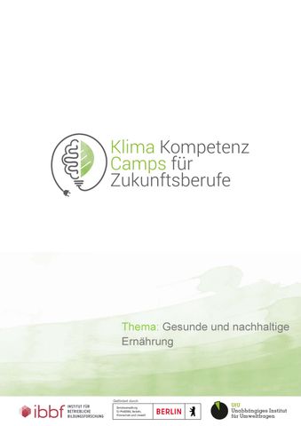 Arbeitsblatt: Gesunde und nachhaltige Ernährung (ZIP von DOCXs)