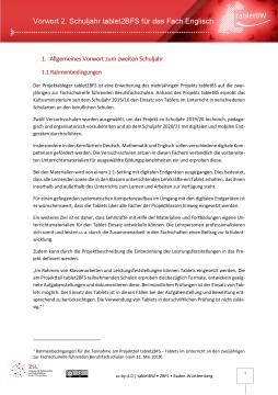 Handreichung: Projekt tablet2BFS | Materialien 2. Schuljahr Englisch (ZIP-Datei)