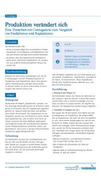 Unterrichtsbaustein: Produktion verändert sich