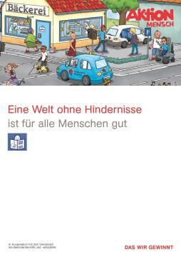 Veranschaulichung: Eine Welt ohne Hindernisse ist für alle Menschen gut - in Leichter Sprache