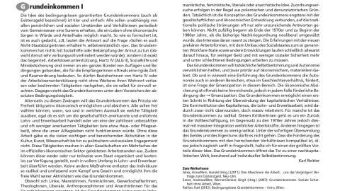 Unterrichtsbaustein: Wo geht´s hier weiter? - Text Variante B: Karl Reitter: Grundeinkommen I