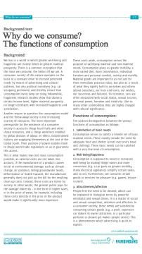 Unterrichtsbaustein: Why do we consume? - Backgroundtext