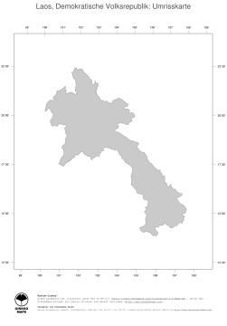Karte: Landkarte Laos (Politische Staatsgrenzen)