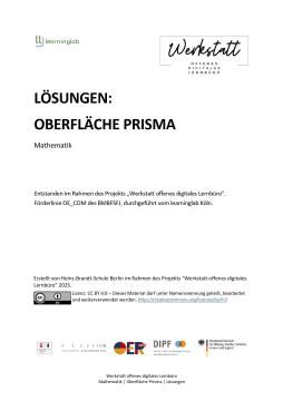 Arbeitsblatt: Oberfläche Prisma (Lösungen)