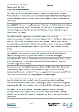 Unterrichtsbaustein: Queer durch die Welt | Puzzelkarten zum Ausschneiden