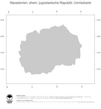 Karte: Landkarte Mazedonien (Politische Staatsgrenzen)