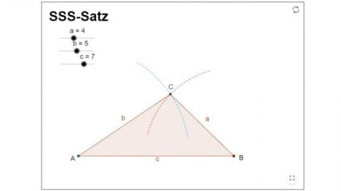 Interaktion: Seiten-Seiten-Seiten-Satz eines Dreiecks