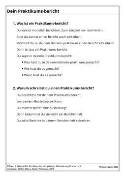 Text: Dein Praktikumsbericht