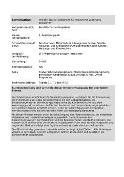 Unterrichtsbaustein: Heizkörper für Wohnung auswählen (ZIP-Datei)