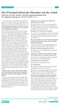 Unterrichtsbaustein: Wo geht´s hier weiter? - Text Variante A : Interview mit Götz Werner