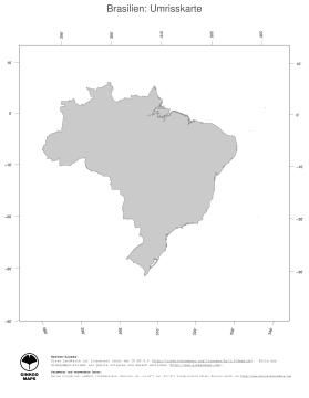 Karte: Landkarte Brasilien (Politische Staatsgrenzen)