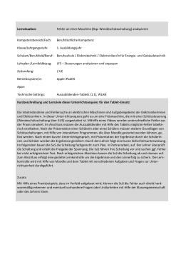 Unterrichtsbaustein: Fehler an einer Maschine analysieren (ZIP-Datei)