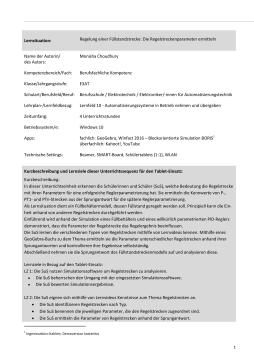 Unterrichtsbaustein: Regelung einer Füllstandstrecke: Die Regelstreckenparameter ermitteln (ZIP-Datei)