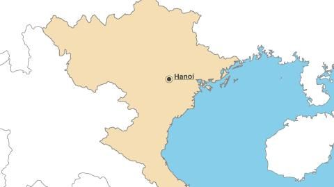 Karte: Landkarte Vietnam (Politische Staatsgrenzen und Hauptstadt)