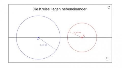 Interaktion: Die Lage von zwei Kreisen