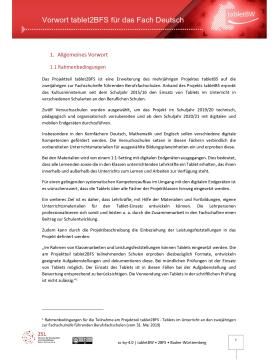 Handreichung: Projekt tablet2BFS | Materialien 1. Schuljahr Deutsch (ZIP-Datei)