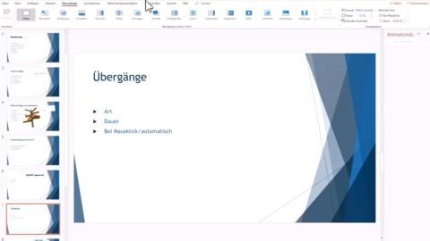 Video: Präsentation mit PowerPoint 365 Tutorial 5 Schrift und Übergänge