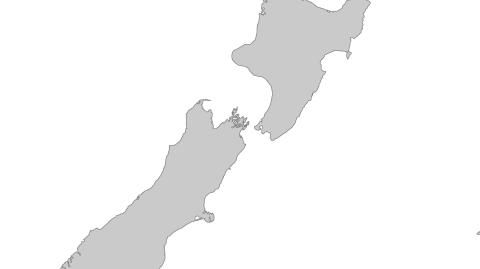 Karte: Landkarte Neuseeland (Politische Staatsgrenzen)
