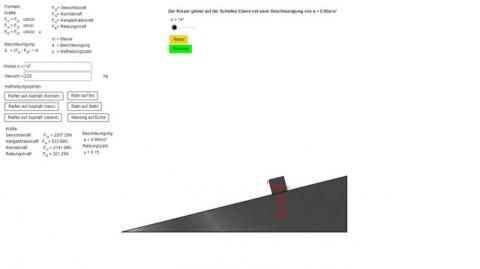 Interaktion: Die schiefe Ebene 3