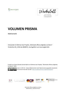 Arbeitsblatt: Volumen Prisma