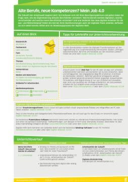 Unterrichtsbaustein: DigiBitS-Unterrichtseinheit: Alte Berufe, neue Kompetenzen? Mein Job 4.0 (pdf)