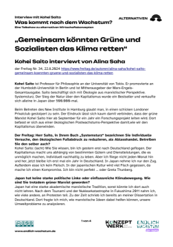 Text: Was kommt nach dem Wachstum? | Degrowth: Interview Kohei Saito