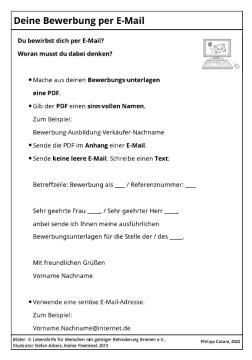 Arbeitsblatt: Bewerbung per E-Mail
