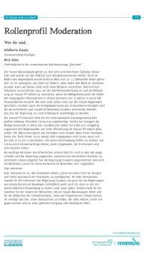 Unterrichtsbaustein: Ist Yasuní noch zu retten? - Rollenprofil Moderation