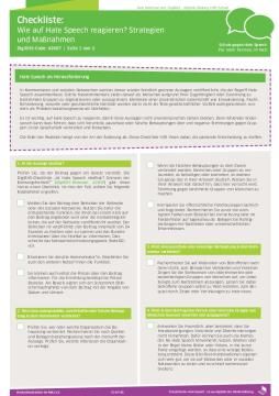 Text: DigiBitS-Checkliste: Wie auf Hate Speech reagieren? (pdf)