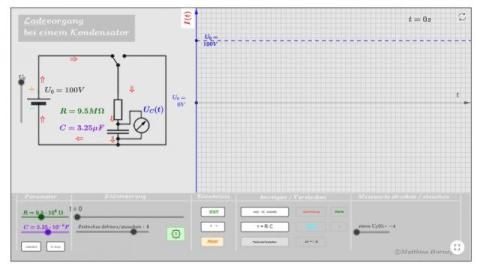 Interaktion: Entladen eines Kondensators