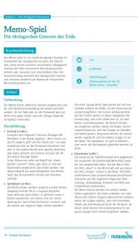 Unterrichtsbaustein: Memospiel